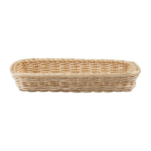 Cesto rettangolare per posate in rattan e polipropilene 270 x 100 mm - APS - Fourniresto