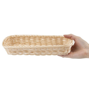 Cesto rettangolare per posate in rattan e polipropilene 270 x 100 mm - APS - Fourniresto