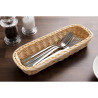 Cesto rettangolare per posate in rattan e polipropilene 270 x 100 mm - APS - Fourniresto