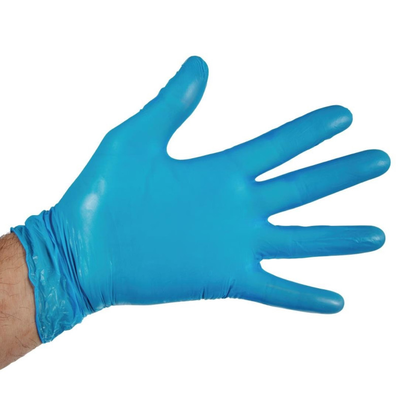 Guanti alimentari in vinile non talcati blu taglia XL - Lotto da 100 - Vogue - Fourniresto Guanti alimentari in vinile non talcati blu taglia XL - Lotto da 100 - Vogue - Fourniresto
