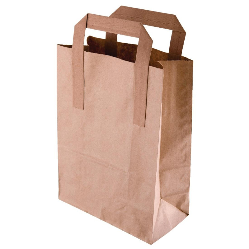 Grande Borsa di Carta Riciclabile Marrone 305 X 254 Mm - Lotto di 250 - Fiesta Green - Fourniresto Grande Borsa di Carta Riciclabile Marrone 305 X 254 Mm - Lotto di 250 - Fiesta Green - Fourniresto