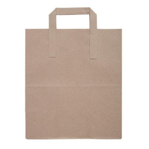Grande Borsa di Carta Riciclabile Marrone 305 X 254 Mm - Lotto di 250 - Fiesta Green - Fourniresto