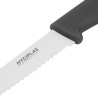 Coltello per pomodori lama dentata nera 10 cm - Hygiplas - Fourniresto