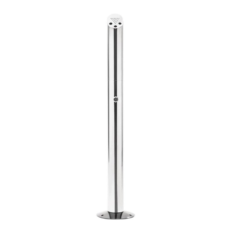 Posacenere a palo fissabile a terra in acciaio inossidabile Ø 75 mm - Bolero - Fourniresto Posacenere a palo fissabile a terra in acciaio inossidabile Ø 75 mm - Bolero - Fourniresto