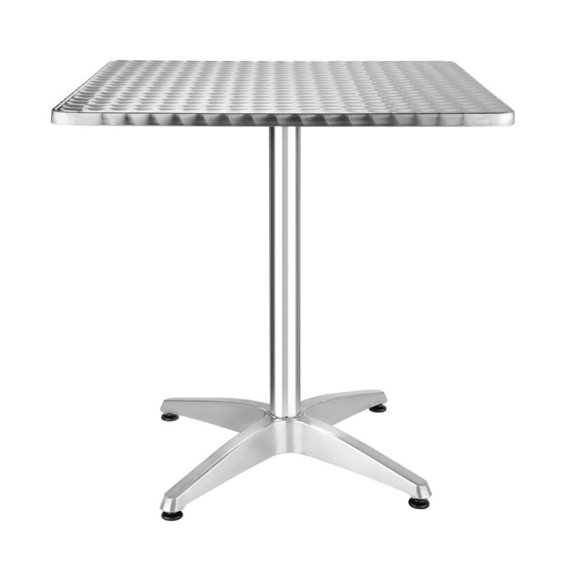 Tavolo Bistrot Quadrato in Acciaio Inox - 700 x 700 mm - Bolero - Fourniresto Tavolo Bistrot Quadrato in Acciaio Inox - 700 x 700 mm - Bolero - Fourniresto
