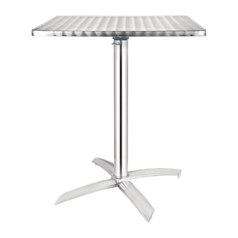 Tavolo quadrato con piano ribaltabile in acciaio inossidabile - 600 x 600 mm - Bolero - Fourniresto Tavolo quadrato con piano ribaltabile in acciaio inossidabile - 600 x 600 mm - Bolero - Fourniresto