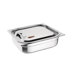 Coperchio ermetico in acciaio inossidabile e silicone per vassoio GN 1/2 - Vogue - Fourniresto