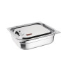 Coperchio ermetico in acciaio inossidabile e silicone per vassoio GN 1/2 - Vogue - Fourniresto