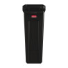 Collezionista di riciclaggio con condotti di aerazione nero 87 L - Rubbermaid - Fourniresto