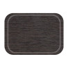Vassoio da servizio antiscivolo in melamina Wengé 375 x 265 mm - Roltex - Fourniresto