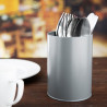 Contenitore per posate zincato grigio Ø 110 mm - Olympia - Fourniresto