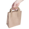 Piccola borsa di carta riciclata marrone 215 x 180 mm - Lotto da 250 - Fiesta Green - Fourniresto