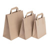 Piccola borsa di carta riciclata marrone 215 x 180 mm - Lotto da 250 - Fiesta Green - Fourniresto