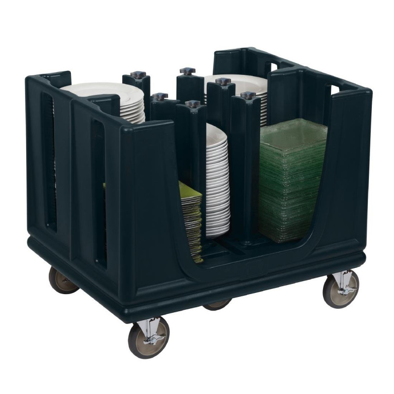 Carrello regolabile per piatti blu ardesia 45-60 piatti - Cambro - Fourniresto Carrello regolabile per piatti blu ardesia 45-60 piatti - Cambro - Fourniresto