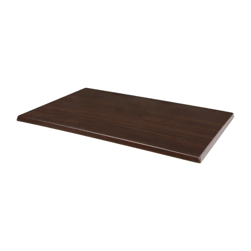 Piatto da tavolo rettangolare preforato marrone scuro - Bolero - Fourniresto Piatto da tavolo rettangolare preforato marrone scuro - Bolero - Fourniresto