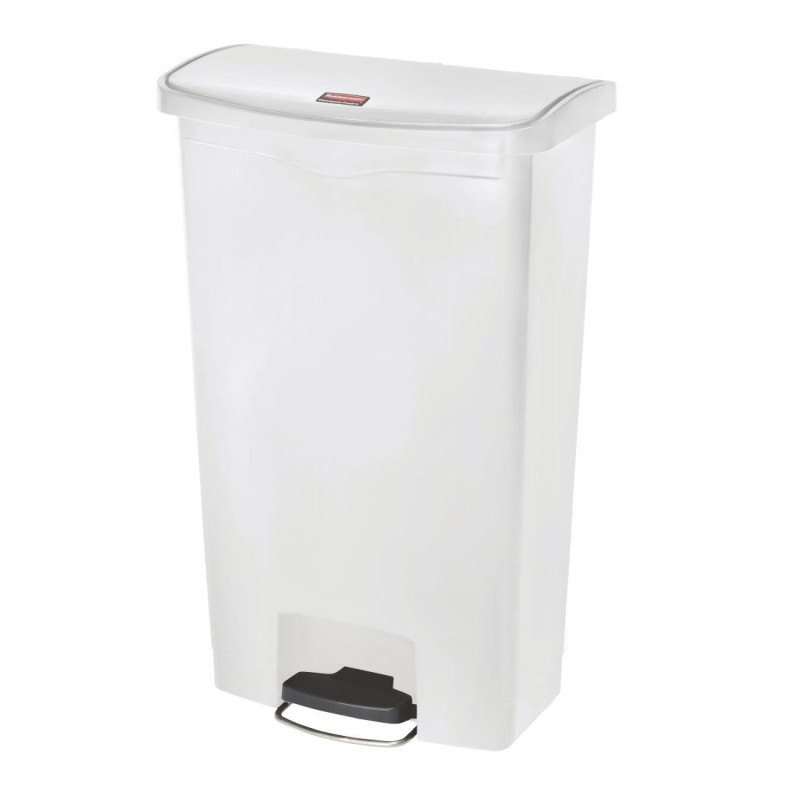 Cestino a pedale frontale Slim Jim StepOn bianco 68L - Rubbermaid - Fourniresto Cestino a pedale frontale Slim Jim StepOn bianco 68L - Rubbermaid - Fourniresto