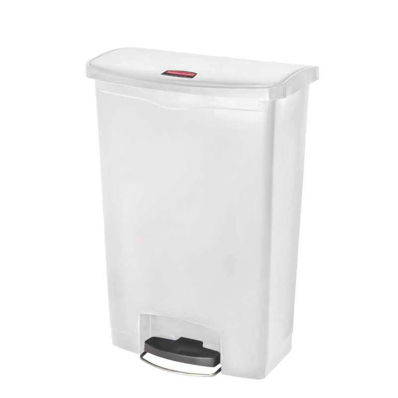 Cestino a pedale frontale Slim Jim StepOn bianco 90L - Rubbermaid - Fourniresto Cestino a pedale frontale Slim Jim StepOn bianco 90L - Rubbermaid - Fourniresto