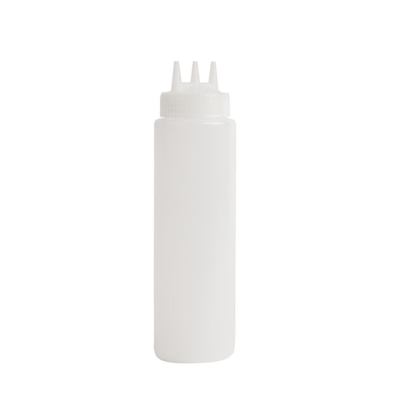 Bottiglia Flessibile Trasparente 3 beccucci 681ml - Vogue - Fourniresto Bottiglia Flessibile Trasparente 3 beccucci 681ml - Vogue - Fourniresto