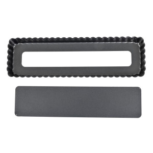 Stampo per crostata rettangolare antiaderente con fondo removibile 360 mm - De Buyer - Fourniresto