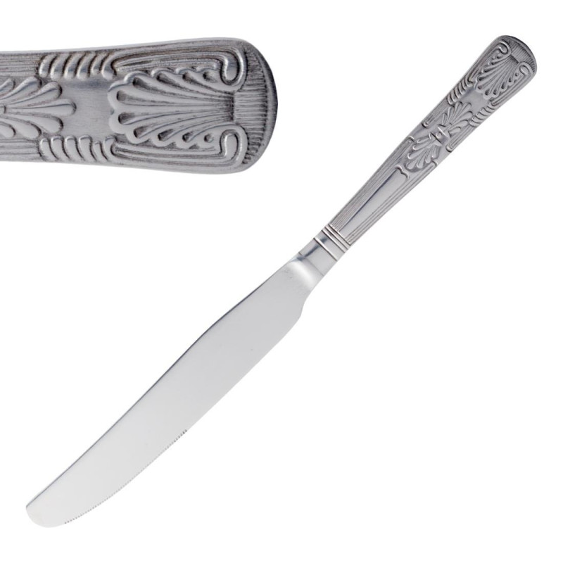 Coltello da tavola Kings in acciaio inossidabile - Lotto da 12 - Olympia - Fourniresto Coltello da tavola Kings in acciaio inossidabile - Lotto da 12 - Olympia - Fourniresto