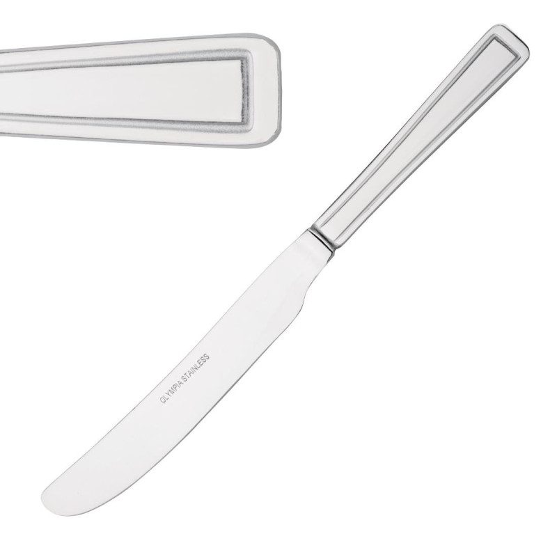 Coltello da tavola Harley in acciaio inossidabile - Lotto da 12 - Olympia - Fourniresto Coltello da tavola Harley in acciaio inossidabile - Lotto da 12 - Olympia - Fourniresto