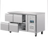 Tavolo Refrigerato GN 1/1 Ventilato 4 Cassetti Serie U 314L - Polar - Fourniresto