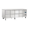 Tavolo refrigerato GN 1/1 ventilato con 8 cassetti Serie U da 616L - Polar - Fourniresto