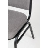 Sedia da banchetto con schienale quadrato e tessuto grigio - Set da 4 - Bolero - Fourniresto