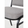 Sedia da banchetto con schienale quadrato e tessuto grigio - Set da 4 - Bolero - Fourniresto