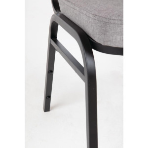 Sedia da banchetto con schienale quadrato e tessuto grigio - Set da 4 - Bolero - Fourniresto