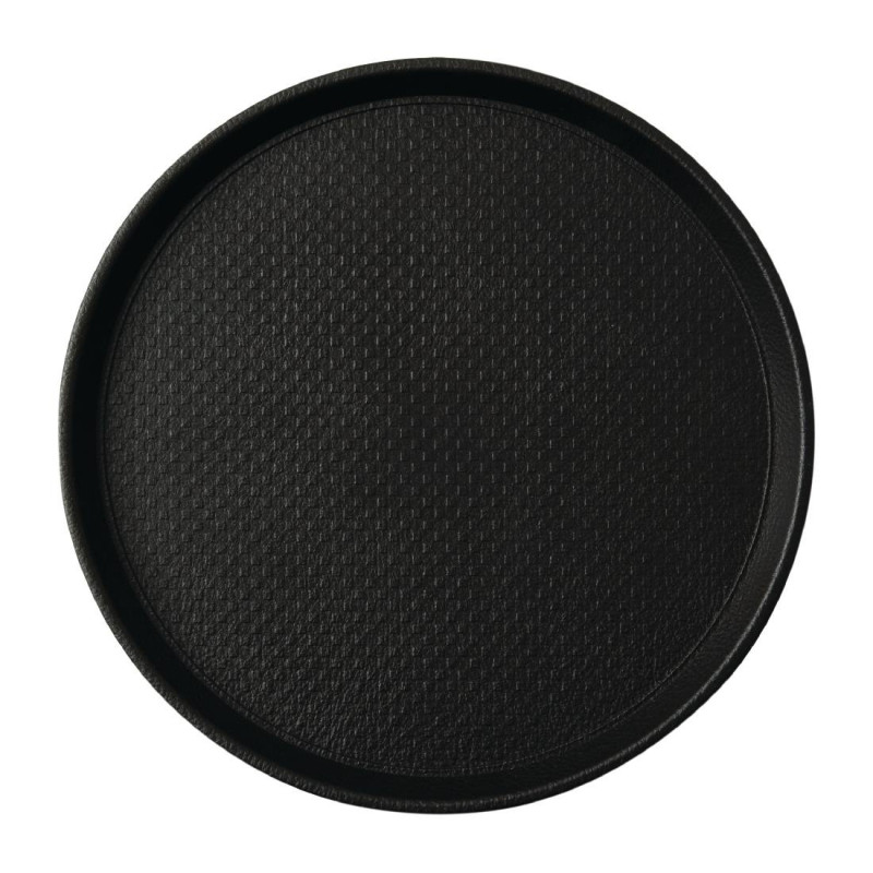 Piatto Antiscivolo Nero Blackline Rotondo Ø 310mm - Roltex - Fourniresto Piatto Antiscivolo Nero Blackline Rotondo Ø 310mm - Roltex - Fourniresto