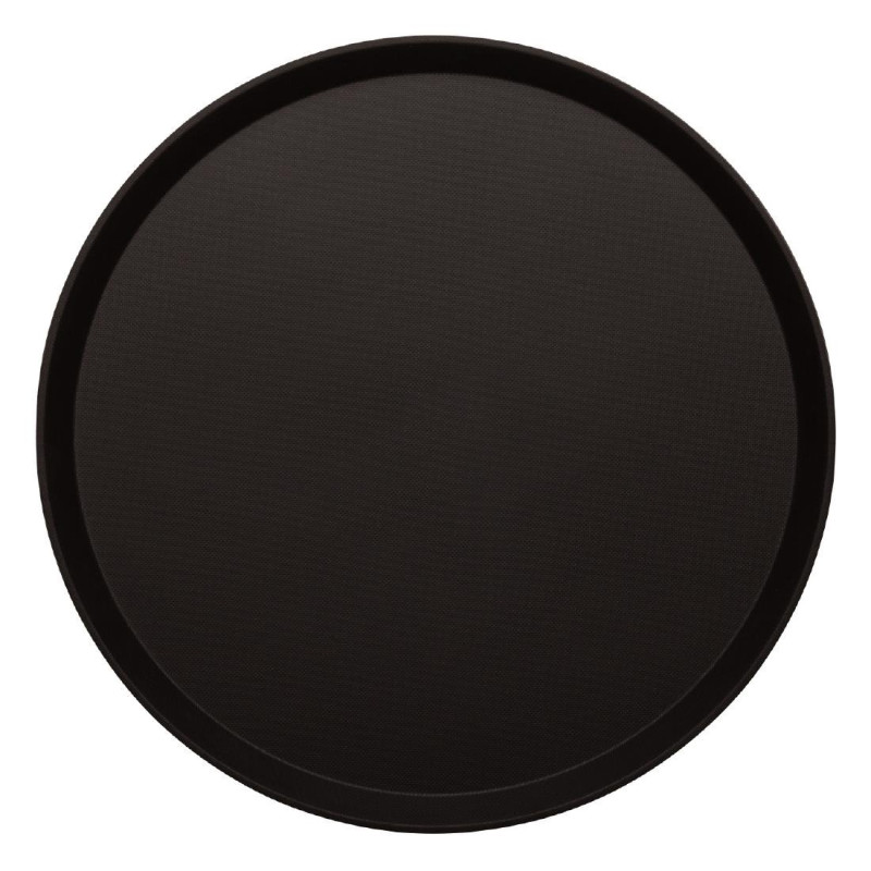 Piatto Rotondo in Fibra di Vetro Antiscivolo Nero Treadlite Ø 355 mm - Cambro - Fourniresto Piatto Rotondo in Fibra di Vetro Antiscivolo Nero Treadlite Ø 355 mm - Cambro - Fourniresto