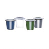 Tazze in Acciaio Smaltato Blu e Nero 350ml - Set da 6 - Olympia - Fourniresto