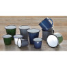 Tazze in Acciaio Smaltato Blu e Nero 350ml - Set da 6 - Olympia - Fourniresto