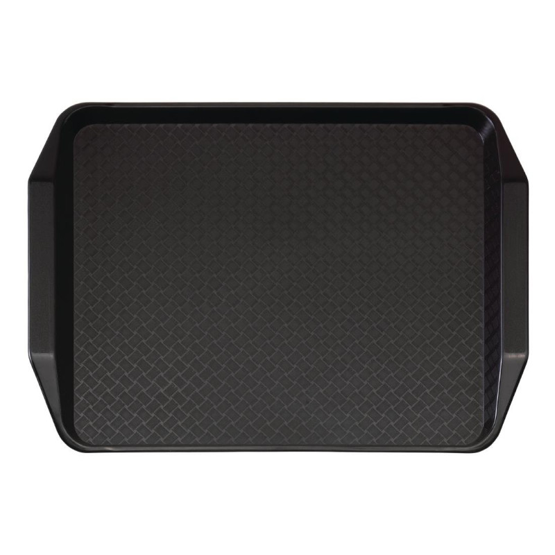 Vassoio rettangolare nero con maniglie in polipropilene Fast Food 430mm - Cambro - Fourniresto Vassoio rettangolare nero con maniglie in polipropilene Fast Food 430mm - Cambro - Fourniresto