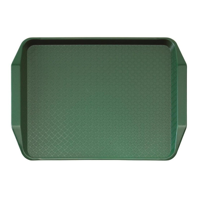 Vassoio rettangolare verde con maniglie in polipropilene Fast Food 430mm - Cambro - Fourniresto Vassoio rettangolare verde con maniglie in polipropilene Fast Food 430mm - Cambro - Fourniresto