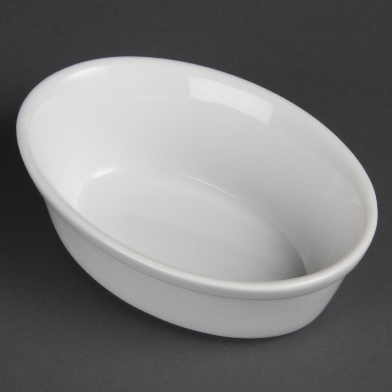 Piatti da gratin ovali bianchi 161 x 116 mm - Lotto di 6 - Olympia - Fourniresto Piatti da gratin ovali bianchi 161 x 116 mm - Lotto di 6 - Olympia - Fourniresto
