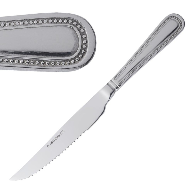 Coltello da carne Bead - Set da 12 - Olympia - Fourniresto Coltello da carne Bead - Set da 12 - Olympia - Fourniresto