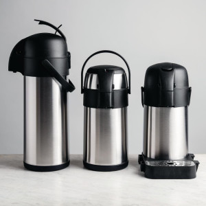 Brocca a doppia parete in acciaio inossidabile con pompa - 1,9L - Olympia