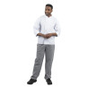 Pantaloni da cucina unisex Vegas a quadretti neri e bianchi taglia XL - Abbigliamento per chef Whites - Fourniresto