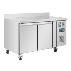Tavolo Frigorifero Negativo a 2 Porte con Schienale Serie U - 282L - Polar