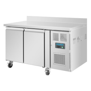 Tavolo Frigorifero Negativo a 2 Porte con Schienale Serie U - 282L - Polar