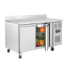 Tavolo Frigorifero Negativo a 2 Porte con Schienale Serie U - 282L - Polar