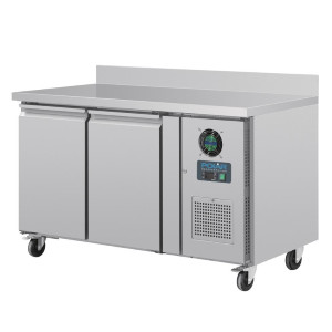 Tavolo Frigorifero Negativo a 2 Porte con Schienale Serie U - 282L - Polar