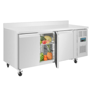 Tavolo Frigorifero Negativo 3 Porte Con Schienale Serie U - 417L - Polar -