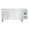 Tavolo Frigorifero Negativo 3 Porte Con Schienale Serie U - 417L - Polar -