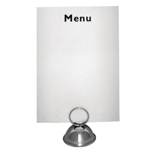 Porta-menu con anello in acciaio inossidabile - Olympia - Fourniresto