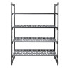 Unità con 4 ripiani a griglia - L 1375 x P 610mm - Cambro