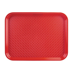 Vassoio Fast Food in Plastica Rosso - Olympia KRISTALLON - Fourniresto