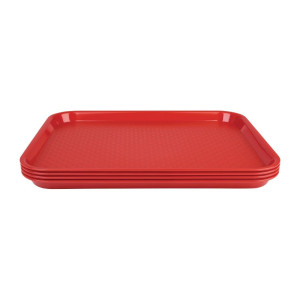 Vassoio Fast Food in Plastica Rosso - Olympia KRISTALLON - Fourniresto